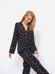 Piżama (koszula + spodnie) Aruelle Dayla pajama long 2XL Czarna (5905616141473) - obraz 5