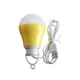 LED Лампа 5 Ватт із кабелем USB. Портативна світлодіодна USB лампочка від павербанка 5W, світильник нічник Жовта - зображення 2