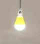 LED Лампа 5 Ватт із кабелем USB. Портативна світлодіодна USB лампочка від павербанка 5W, світильник нічник Жовта - зображення 3