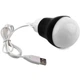 LED Лампа 5 Ватт с кабелем USB. Портативная светодиодная USB лампочка от павербанка 5W, светильник ночник Черная - изображение 2