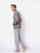 Piżama (bluza + spodnie) Aruelle Stefan pajama long M Szara (5905616145372) - obraz 2