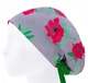 Медицинская шапочка женская HeadwearUniverse универсальная принт Маки на сером - изображение 3