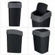 Контейнер для мусора Curver Flip Bin 25L черный 02171 - изображение 2