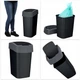 Контейнер для мусора Curver Flip Bin 25L черный 02171 - изображение 3
