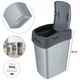 Контейнер для мусора Curver Flip Bin 25L серый 02171 - изображение 5