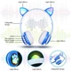 Беспроводные детские Bluetooth наушники с кошачьими ушками и цветной подсветкой Cat VZV-23M - изображение 9