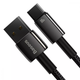 Кабель быстрой зарядки «USB to Type-C» Baseus Tungsten Gold 100W High Power 2m, чёрный - изображение 6
