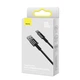 Кабель быстрой зарядки USB to Type-C Baseus Tungsten Gold 100W High Power 1m, чёрный - изображение 7