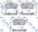 Тормозные колодки FOMAR FO 935981 Ford Fiesta; Suzuki Swift; Mazda 2; Daihatsu Sirion 04465B1190, 04465B1120, 04465B1191 - изображение 1