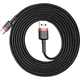 Кабель USB to Type-C Baseus Cafule 2A 3m 480Mbps Rapid Charge Data Cable, чёрный c Red-Line (CATKLF-U91) - изображение 2