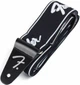 Ремінь гітарний Fender STRAP 2" WEIGHLESS RUNNING LOGO BLACK/WHITE - зображення 4