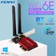 Сетевая карта Fenvi Intel AX210 трехдиапазонный PCI-E Wi-Fi 6E + BT 5.3 5734 Mbps MU-MIMO - изображение 1