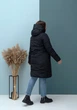 Жіноча зимова куртка з капюшоном подовжена MODA 000117 68 Чорний (М-000117/1 W ) - зображення 2