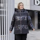 Жіноча демісезонна куртка великого розміру UF-Fashion Ангела-окс 60 принт - зображення 1