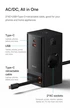 Мережевий зарядний пристрій Baseus PowerCombo Digital PowerStrip 65W (2 AC + 1 USB + Type-C + Кабель Type-C) 1,5м (PSLR000301) - зображення 9