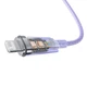 Кабель Baseus Explorer Series Fast Charging Cable with Smart Temperature Control USB to iP 2.4A (CATS010105) 2m Purple - зображення 5