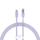 Кабель Baseus Explorer Series Fast Charging Cable with Smart Temperature Control Type-C to iP 20W (CATS010205) 1m Purple - изображение 2