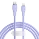 Кабель Baseus Pudding Series Fast Charging Cable Type-C to iP 20W (P10355701511-00) 1.2m Nebula Purple - зображення 1