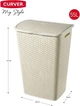 Кошик для білизни пластиковий Curver My Style 55l, кремовий - зображення 4