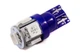 Светодиодная лампа AllLight T10 5 диодов 5050 W2,1x9,5d 12V BLUE - изображение 1