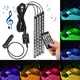 Подсветка в салон авто с микрофоном RGB 48 LED с пультом в прикуриватель реагирует на музыку - изображение 1