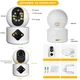 IP Миникамера Besder R11 приложение ICSee 4Мп WiFi 2 независимых объектива датчик движения ночная запись - изображение 3