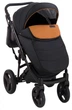 Коляска 2 в 1 Bair Mirello кожа 100% М-30/05 черный - карамель - изображение 7