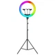 Кільцева світлодіодна LED лампа RIAS MJ18 RGB 45см Різнокольорова на 3 держателя USB дротове управління - зображення 3