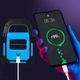 Ліхтар акумуляторний переносний Bailong BL-925 із сонячною панеллю Blue-Black (3_03153) - зображення 4