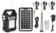Портативная система освещения GDPlus GD-8060 Фонарь + 3 LED лампы + солнечная панель FM Bluetooth 4000 mAh - изображение 2