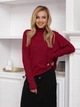 Свитер вязаный оверсайз женский ISSA PLUS WN20-46 3XL Фиолетовый (issa2007682107773) - изображение 1