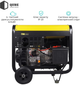Генератор дизельний QUBE QED7500XE 1-phase 5.0/5.5 кВт 12.5 л електричний старт - зображення 11