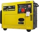 Генератор дизельный QUBE 3-х фазный QFED8500S3 3-фазы 6.0/6.5 кВт 15 л canopy электрический старт - изображение 1