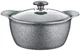 Каструля зі скляною кришкою O.M.S. Collection 3120 з гранітним покриттям 22 см 3,7 л Сірий (Туреччина) - зображення 1