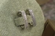Серьги Xuping Jewelry три дорожки из фианитов 1.9 см серебристые - изображение 1
