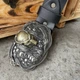 Пряжка Хижак LUX на чоловічий ремінь Gorillas Accessories Нейзельбер - зображення 7