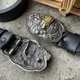 Пряжка Хижак LUX на чоловічий ремінь Gorillas Accessories Нейзельбер - зображення 12