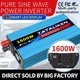 Інвертор Tataliken, чистий синус, перетворювач напруги, на 1600W 12V- 220V (600W номінал) - зображення 2