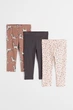 Комплект лосин Капри Зебра 3шт H&M 122см (400093171) - изображение 1