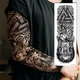 Временный водостойкий тату-рукав TATTOOSHKA"Скандинавский" LD-04 - изображение 1