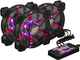 Набор RGB-вентиляторов (3шт) + Fun hub + пульт ДК Frime Iris Flicker KIT - изображение 1