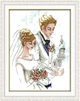 Набір для вишивання за нанесеною на канву схемою Wedding (4). AIDA 14CT printed 36*46 см - зображення 1