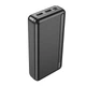 Повербанк на 20000mAh на 2 виходи HOCO Power bank (2USB/Type-C/Micro-USB, 2.1A). Black - зображення 1