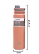 Термобутылка, термос Tyeso 750мл из нержавеющей стали для кофе, воды, pink - изображение 3