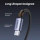 Кабель UGREEN US334 USB-C 2.0 to USB-C 90˚ 100W QC4.0 PD3.0 5A 2m Black (70645) - изображение 7