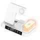 Зарядка беспроводная Qi 4in1 Wireless Charger XYJ S37 |5-15W, Samsung Watch/Airpods/Phone, RGB| white - изображение 1