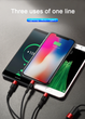 Кабель Hoco X26 Xpress 3-in-1 (Lightning + Micro USB + Type-C) 1м черно красный - изображение 4