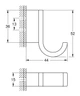 Крючок для полотенец чёрный Grohe Selection 41216KF0 - изображение 3