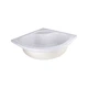 Душевой поддон Lidz KAPIELKA ST80x80x41 см, високий, напівкруглий, з панеллю, діаметр зливу 52 мм - изображение 4