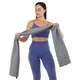 Cпортивное полотенце антибактериальное с чехлом Zelart 4Monster Sport Towel ECT-180 размер 180х90см Grey - изображение 9